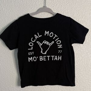 Local motion Black Kids T-Shirt- size 2T